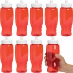 Botellas de agua de plástico cilindros Oriental Trading Company 14112697/OT rojo 27 oz 50 piezas