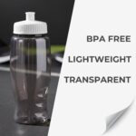 Botellas de agua de plástico negro Oriental Trading Company 14112688 27 onzas paquete con 50 piezas