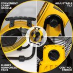 Secador Aire Portátil DEWALT DXAM-2260 600 CFM y Ventilador Industrial DXF-2042 20 Pulgadas 3 Velocidades