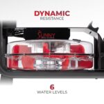 Remadora de Agua Sunny Health and Fitness SF-RW522073 Resistencia Dinámica 300 lbs 16 Hydro Blades