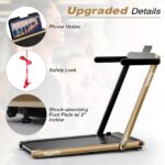 Caminadora Plegable 2 en 1 SPORFIT TR 0104 Bajo Escritorio Control Remoto Pantalla LED 0.6-9.9 MPH Capacidad 269 Libras