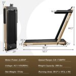 Caminadora Plegable 2 en 1 SPORFIT TR 0104 Bajo Escritorio Control Remoto Pantalla LED 0.6-9.9 MPH Capacidad 269 Libras