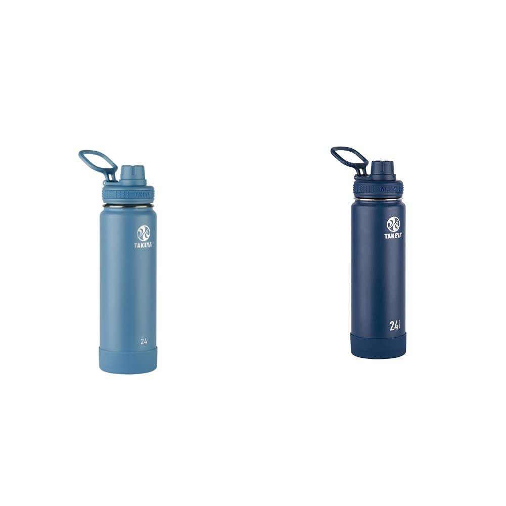 Version 1.0.0 Termo Botella de Agua Takeya Actives Acero Inoxidable con Tapa de Boquilla 24 oz Color Medianoche