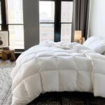 Edredon de plumas y plumon blanco Blue Ridge Home Fashions MS-DC-40 todas las estaciones algodon 100% 240 hilos 4 bucles