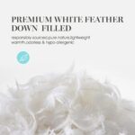 Edredon de plumas y plumon blanco Blue Ridge Home Fashions MS-DC-40 todas las estaciones algodon 100% 240 hilos 4 bucles