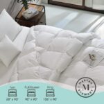 Edredon de plumas y plumon blanco Blue Ridge Home Fashions MS-DC-40 todas las estaciones algodon 100% 240 hilos 4 bucles