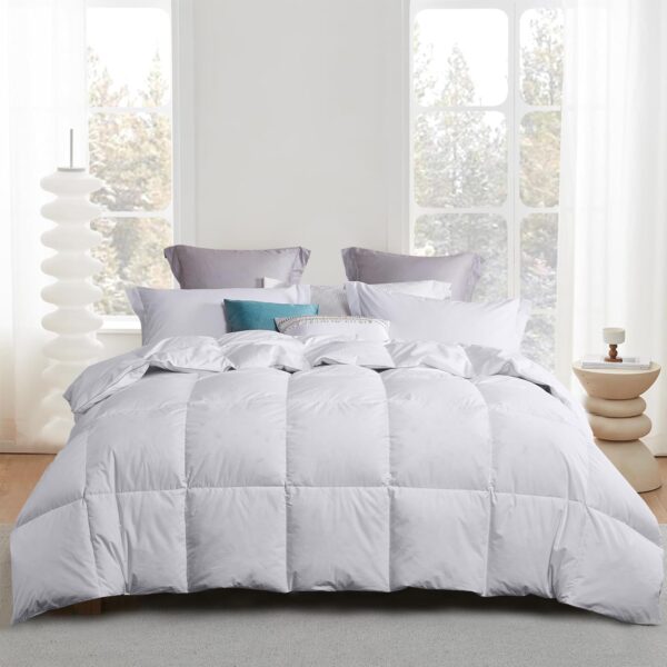 Relleno de edredón Martha Stewart Blue Ridge Home Fashions MS006545 plumón de ganso blanco algodón 240 hilos todas las e