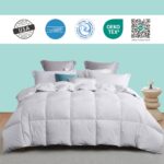 Relleno de edredón Martha Stewart Blue Ridge Home Fashions MS006545 plumón de ganso blanco algodón 240 hilos todas las e
