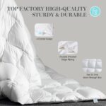 Edredón de fibra de plumón de ganso blanco Martha Stewart Blue Ridge Home Fashions MS002066 mezcla Tencel Lyocell algodó