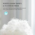 Edredón de fibra de plumón de ganso blanco Martha Stewart Blue Ridge Home Fashions MS002066 mezcla Tencel Lyocell algodó