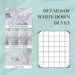 Edredon de plumas de ganso blanco hungaro mezcla lyocell Martha Stewart Blue Ridge Home Fashions MS002063 relleno 750 pa