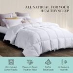 Edredon de plumon de ganso blanco y plumas Martha Stewart Blue Ridge Home Fashions MS003036 todas las estaciones funda 1
