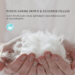 Edredon de plumon de ganso blanco y plumas Martha Stewart Blue Ridge Home Fashions MS003036 todas las estaciones funda 1