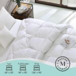 Edredon de plumon de ganso blanco y plumas Martha Stewart Blue Ridge Home Fashions MS003036 todas las estaciones funda 1