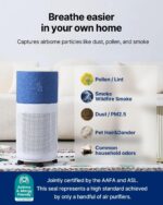 Purificador de aire CleanForce CP-Rainbow True HEPA carbono para habitaciones hasta 209 metros cuadrados control WiFi Al