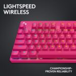 Teclado inalámbrico gaming TKL Logitech G PRO X 920-012154 Lightspeed LIGHTSYNC RGB interruptores GX marrón teclas PBT m