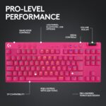 Teclado inalámbrico gaming TKL Logitech G PRO X 920-012154 Lightspeed LIGHTSYNC RGB interruptores GX marrón teclas PBT m