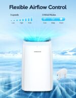 Aire acondicionado portátil VAGKRI VA-AC03 12000 BTU 3 en 1 ventilador deshumidificador enfría hasta 42 metros cuadrados