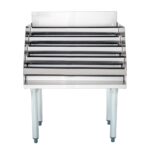 Soporte para botella de licor Restaurantware Kitchen Tek RWT1086S acero inoxidable 304 24x23x33 pulgadas patas galvaniza