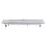 Estante para ollas de pared Restaurantware Kitchen Tek RWT1079S acero inoxidable 430 30 x 122 cm 18 ganchos galvanizados