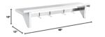 Estante para ollas de pared Restaurantware Kitchen Tek RWT1079S acero inoxidable 430 30 x 122 cm 18 ganchos galvanizados