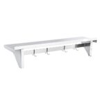 Estante para ollas de pared Restaurantware Kitchen Tek RWT1079S acero inoxidable 430 30 x 122 cm 18 ganchos galvanizados