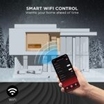 Chimenea Eléctrica Infrarroja TURBRO INF60W-3D 60 Pulgadas WiFi 1500W Llama 3D Empotrada o Mural con Sonido Crepitante