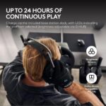 Logitech G Astro A50 X Multi-Platform Wireless Gaming Headset + Base Station for PS5/Xbox/PC: PLAYSYNC Video & Audio Swi
