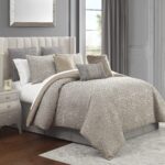 Juego de edredón Medallion Grey Waterford 6PACRCKW04403QU 6 piezas tamaño Queen color gris