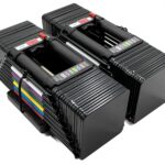 Mancuernas ajustables PowerBlock Elite USA de 90 libras, vendidas en pares, mancuernas de 5-90 lb., construcción durader