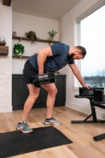 Mancuernas ajustables PowerBlock Elite USA de 90 libras, vendidas en pares, mancuernas de 5-90 lb., construcción durader