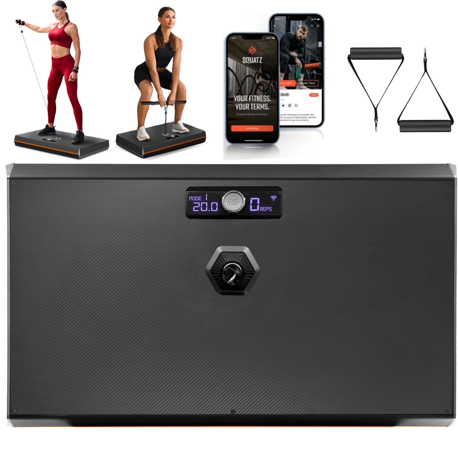 Version 1.0.0 SQUATZ Home Smart Gym, Adjustable Squat Rack Stand