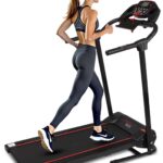 Caminadora eléctrica plegable SereneLife SLFTRD18.5 app deportiva FitShow Bluetooth compatible con teléfono tableta y la