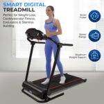 Caminadora eléctrica plegable SereneLife SLFTRD18.5 app deportiva FitShow Bluetooth compatible con teléfono tableta y la