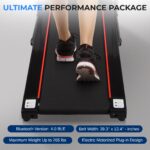 Caminadora eléctrica plegable SereneLife SLFTRD18.5 app deportiva FitShow Bluetooth compatible con teléfono tableta y la
