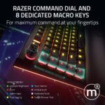 Teclado mecánico con cable para juegos Razer BlackWidow V4 Pro RZ03-04680200-R3U1 interruptores verdes táctiles teclas A