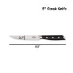 All-Clad - Juego de cuchillos para carne forjados de acero inoxidable alemán de 4 piezas, completamente forjados, precis