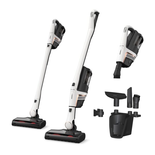 Aspiradora de Palo Inalámbrica Miele Triflex HX2 11827000 3 en 1, 60 Min Batería VARTA, Blanco/Oro Rosa