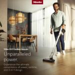 Aspiradora de Palo Inalámbrica Miele Triflex HX2 11827000 3 en 1, 60 Min Batería VARTA, Blanco/Oro Rosa