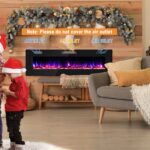 Chimenea Eléctrica Ultrafina de Pared COSTWAY 10166-CYPF 60 Pulgadas 750W/1500W Empotrada con Control Remoto y Temporiza