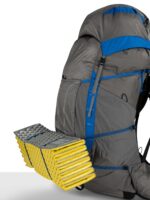 Osprey Exos Pro 55L Mochila de mochilero para hombre, color gris Dale / Agam Blue, S/M