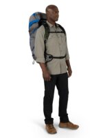 Osprey Exos Pro 55L Mochila de mochilero para hombre, color gris Dale / Agam Blue, S/M