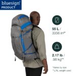 Osprey Exos Pro 55L Mochila de mochilero para hombre, color gris Dale / Agam Blue, S/M
