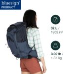 Osprey Mira 32L Mochila de senderismo para mujer con depósito hidráulico, ancla azul
