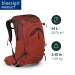 Osprey Manta 34L - Mochila de senderismo para hombre, con depósito hidráulico, color negro
