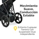 BOB Gear Wayfinder Cochecito para Trotar con Suspensión Dual Independiente, Neumáticos Llenos de Aire, y Capacidad de Pe