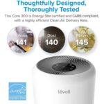 Paquete 3 Purificadores de Aire LEVOIT Core 300 sin Ozono para Alergias Polvo Humo Mascotas hasta 1095 pies cuadrados y
