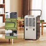 Deshumidificador Comercial Waykar DP600B-CA 155 Pintas, 8,000 pies cuadrados, bomba integrada, tanque de agua, control 1