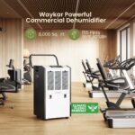 Deshumidificador Comercial Waykar DP600B-CA 155 Pintas, 8,000 pies cuadrados, bomba integrada, tanque de agua, control 1