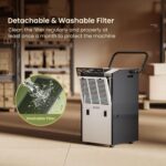Deshumidificador Comercial Waykar DP600B-CA 155 Pintas, 8,000 pies cuadrados, bomba integrada, tanque de agua, control 1